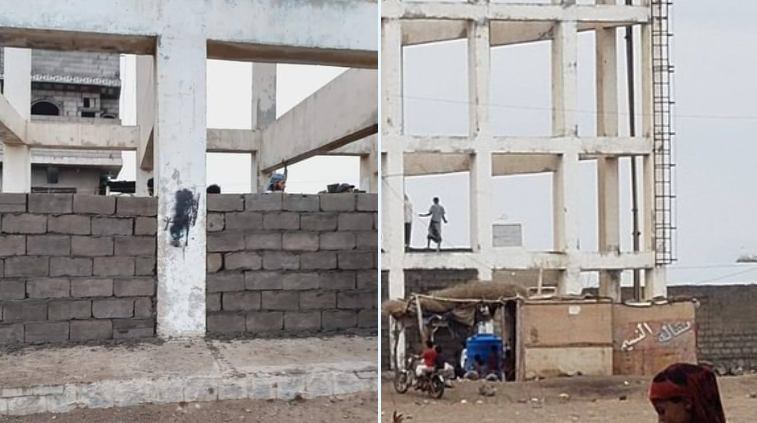 الحديدة.. هدم مبنى لقائد عسكري داخل حرم مشروع مياه الخوخة بعد ساعات من استحداثه